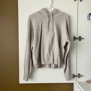 Gap Cozy Beige Knit Hooded Sweater Sz M